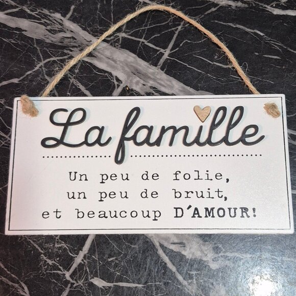 Small wall art "La Famille ". Translation below. - Picture 1 of 3
